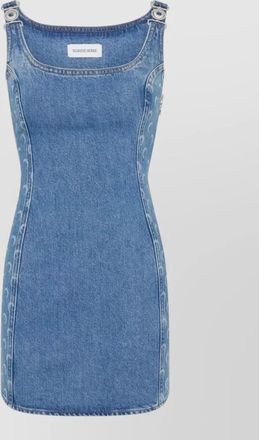 Marine Serre sleeveless fitted dress featuring button accents