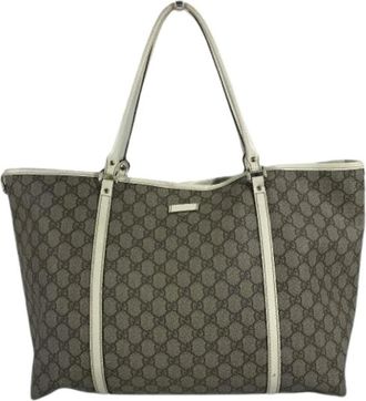Gucci Pre-owned Vintage Tote Bag - Dames - Vintage Shopper - Beige - ONE Size - Leer - Vintage