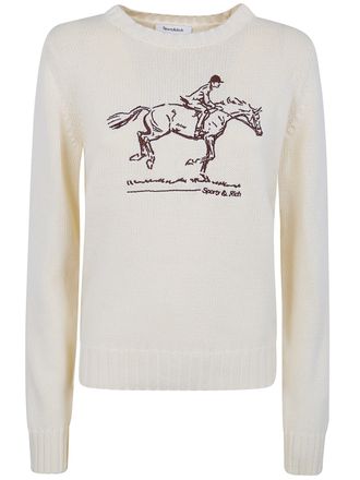 Sporty & Rich Horse Knitted Sweater