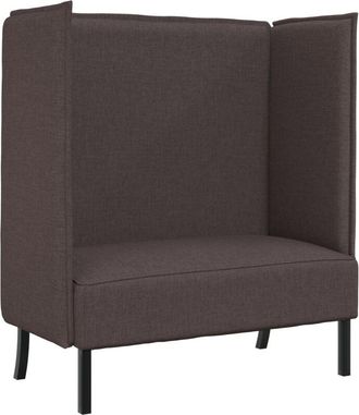 vidaXL Vidaxl - Sofa de Espalda Alta Marrón oscuro 109 x 56 x 121 cm tela
