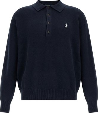 Polo Ralph Lauren Iconische Vlag Trui - Heren - Polos - Blauw - M - Katoen - Tops