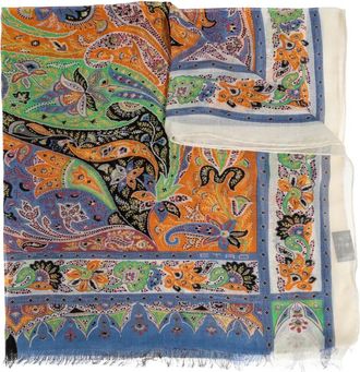 Etro Sciarpa con stampa paisley - Arancione
