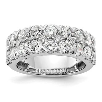 Diamond2Deal 14k White Gold Lab Grown Diamond Wedding Band Ring 3Ct Clarity- VS Color- G-H
