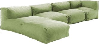 Oviala Sal&oacute;n de jard&iacute;n modular 4 plazas verde cactus