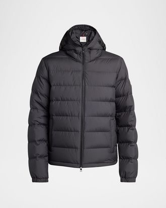 Moncler Mens Quilted Down Hooded Jacket