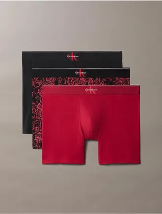 Calvin Klein Mens Graphic Monogram Cotton Stretch 3-Pack Boxer Brief - Multi - XL