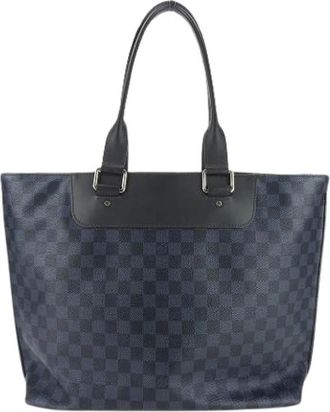 Louis Vuitton Pre-owned Tote Bags, male, Blue, Size: ONE SIZE Pre-owned Kaba Voyajaj Damier Cobalt Tote Bag