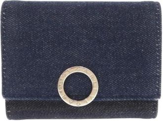 Bulgari Pre-owned Wallets, female, Blue, Size: ONE SIZE Pre-owned Denim Wallet
