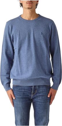 Polo Ralph Lauren Truien & Vesten, Heren, Blauw, M, Wol, Rondgebreide Trui