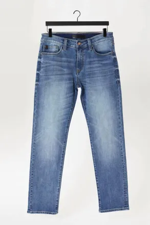 Kancan Mens Slim Fit Straight Jeans In Indigo
