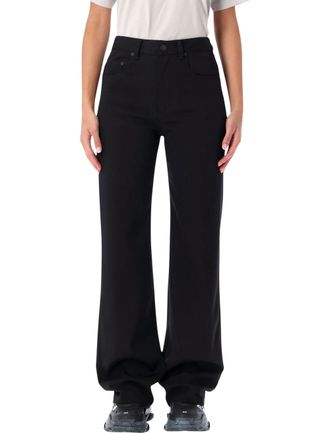 Balenciaga Womens Black Straight Fit Tailored Wool Pants - Size EU 36 (Womens)