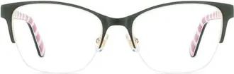 Kate Spade New York diandra 51mm rectangular optical glasses in Green at Nordstrom