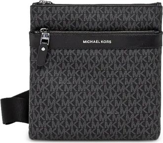 Michael Kors Borsa messenger Hudson con monogramma - Nero