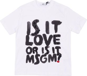 Msgm Hand Embroidery Jersey T Shirt Girl