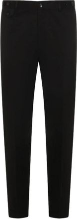 Dolce & Gabbana Cotton gabardine broek - Heren - Nette broeken - Zwart - M - Katoen - Broeken