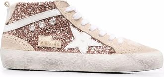 Golden Goose High-Top Sneaker - Mid Star Glitter - Gr. 37 (EU) - in Weiß - für Damen