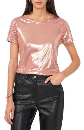 Vince Camuto Metallic Top in Rose Clay at Nordstrom, Size X-Small