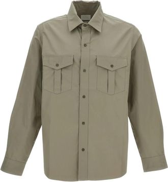 A.P.C. Casual Shirts - Heren - Casual Overhemden - Groen - M - Katoen - Overhemden