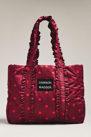 Damson Madder Polka Dot Frilled Tote Bag