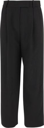 Giorgio Armani Zijden broek - Dames - Wijde Broeken - Zwart - M - Broeken