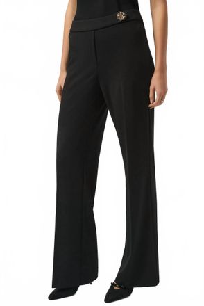 Joseph Ribkoff Pull On Mid-Rise Flared Trouser In Black