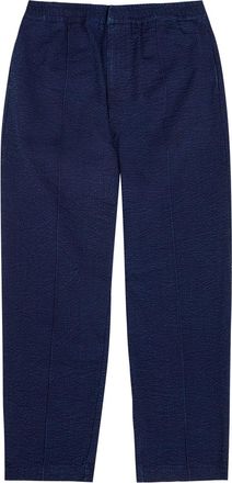 Officine G&eacute;n&eacute;rale Hadrian Seersucker Trousers - Navy - 50 (IT50 / L)