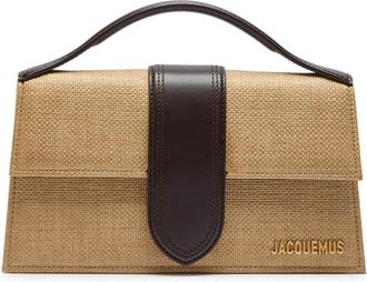 Jacquemus Le Grande Bambino Raffia and Leather top Handle bag - Natural - One Size