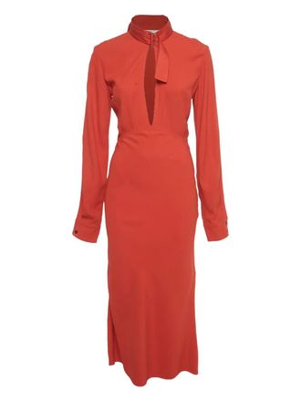 Victoria Beckham Maxi-jurk met strikdetail - Rood