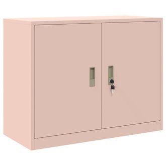 vidaXL Armario De Almacenamiento Rosa 90 X 40 X 70 Cm Acero Vidaxl