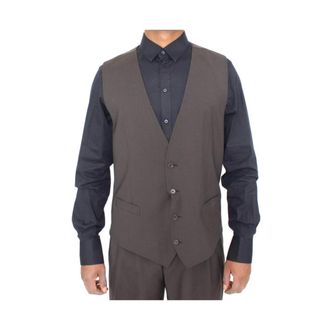 Dolce & Gabbana Heren, Pakken, Bruin, Maat: 2XL Wol