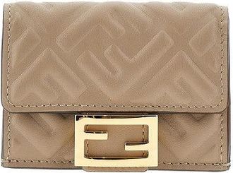 Fendi Micro trifold Baguette wallet Woman One Size
