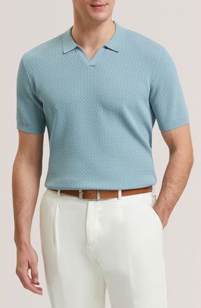 Ted Baker Luthen Zigzag Polo in Blue at Nordstrom, Size 2