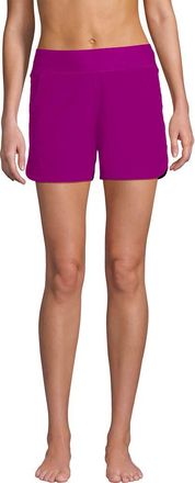 Lands End 3 Quick Dry Elastic Waist Board Shorts Swim Cover-up Shorts with Panty in Crimson Rose at Nordstrom, Size 16