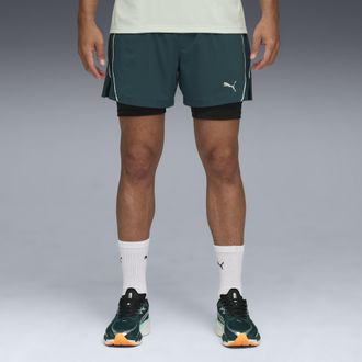 Puma Shorts da running 2 in 1 VELOCITY da uomo, Accessori, Verde, XXL