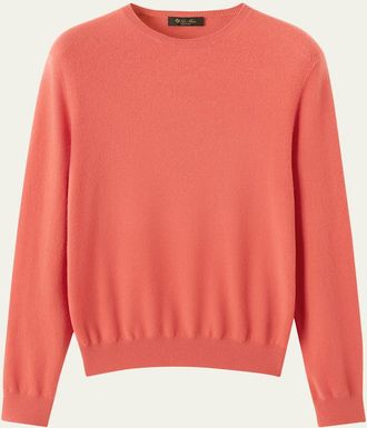 Loro Piana Mens Sergio Cashmere Crewneck Sweater