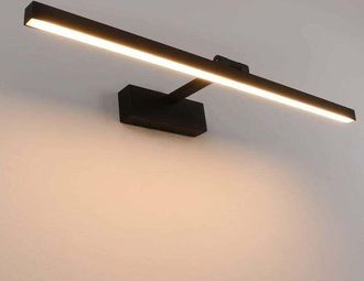 OEM [nunca Usado] L&aacute;mpara Led Para Espejo De Ba&ntilde;o De 50 Cm, 12 W, Ip44, Resistente Al Agua, Con Rotaci&oacute;n De 180&deg;, Moderna, Blanca C&aacute;lida 3000 K, Color Neg