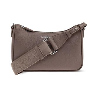 Emporio Armani Cross Body Bags, female, Brown, Size: ONE SIZE Dove Grey Baguette Shoulder Bag