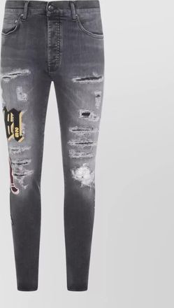 Amiri straight trousers belt loops five pocket design