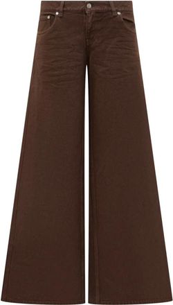 Stella McCartney Mid-Rise Wide-Leg Denim Jeans - Dames - Loose Fit Jeans - Bruin - W25 - Denim - Jeans