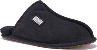 Australia Luxe Twinface Sheepskin Genuine Shearling Lined Scuff Slipper in Black at Nordstrom Rack, Size Medium