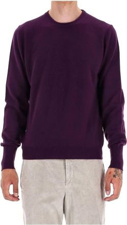 Drumohr Kasjmier Ronde Hals Sweater Paars - Heren - Cashmere truien - Paars - M - Kasjmier - Truien & Vesten