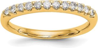 Diamond2Deal 14k Gold Lab Grown Diamond Wedding Band Ring 0.26Ct Clarity- VS Color- G-H