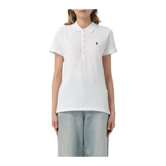 Polo Ralph Lauren Polo Shirts, female, White, XL, Custom Slim Fit Polo Shirt