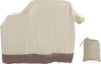OEM Funda Para Barbacoa, Funda De Tela 420d Con Revestimiento Plateado, Impermeable, A Prueba De Polvo, Para Uso Exterior, Beige (104 X 68,5 X 124 Cm)