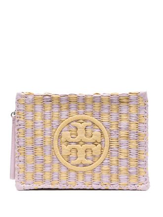 Tory Burch Ella clutch bag - women - Raffia - One Size - Neutrals