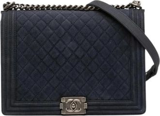 Chanel Pre-owned Large Boy Flap Bag - - Pre-owned - Donna - Blu - ONE SIZE