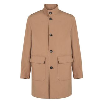 Herno Single-Breasted Coats, male, Beige, Size: XL Jacket made of technical fabric