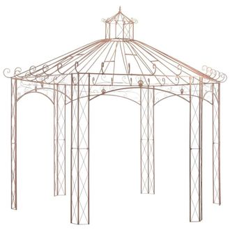 vidaXL P&eacute;rgola De Jard&iacute;n Marr&oacute;n Antiguo 4 M Hierro