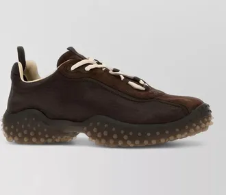 Miu Miu leather and fabric low-top sneakers