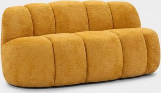 Les Tendances Sof&aacute; Peque&ntilde;o Tapizado De Poli&eacute;ster Para Sal&oacute;n Ball - Amarillo